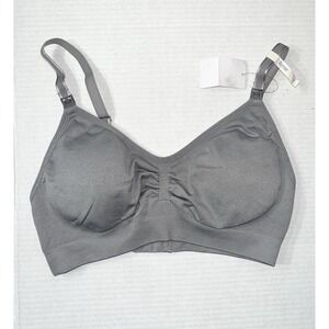 NWT Motherhood Nursing Bra Women's Medium Reese Gray Adjustable Maternity